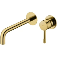 Смеситель для раковины Boheme Uno 465-G встраиваемый, золотой