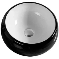 Раковина-чаша CeramaLux 5004BW 40x40 см, накладная, черный/белый