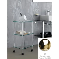 Этажерка стеклянная Stil Haus 1146(16) золотой