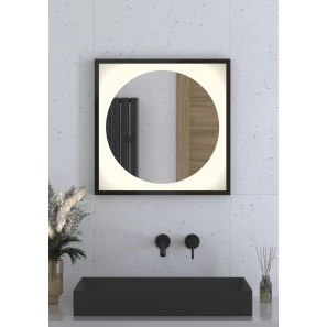 Изображение товара зеркало 60x60 см черный матовый defesto eclipse df 2231