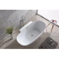 Ванна из литьевого мрамора Timo Lumi Solid Surface LUMI1770 177x89,5 см, отдельностоящая, белый матовый