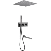 Душевой комплект Abber Daheim AF8254NG 500 мм, с термостатом, никель