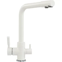 Смеситель для кухни с подключением к фильтру белый Tolero Высокий Дуо 627642