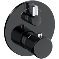 Термостат для ванны Kludi Balance 528108775 встраиваемый, хром/черный матовый