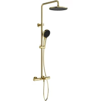 Душевая система Sancos Etna SC9008BG 255 мм, с термостатом, золотой матовый