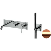 Смеситель для ванны Remer Atelier AL53D2RP встраиваемый, с душевым гарнитуром, медь матовая