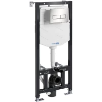 Инсталляция для унитаза WasserKRAFT Aller 10 10TLT.010.ME.BN03 с кнопкой смыва, никель