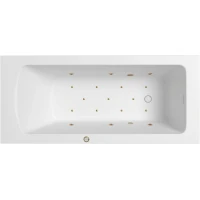 Ванна из литьевого мрамора Whitecross Coin Solid Surface 0224.170075.200.RELAX.BR 170x75 см, с гидромассажем, белый матовый
