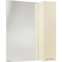 Зеркальный шкаф 65x80 см бежевый глянец R Bellezza Андрэа 4619010001073