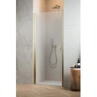 Душевая дверь Radaway Nes Brushed Gold DWJ I 100 Left 10026100-99-01L 100 см L, профиль золотой матовый, стекло прозрачное