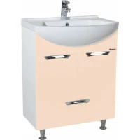 Тумба бежевый глянец/белый глянец 54 см Bellezza Альфа 4638808070077