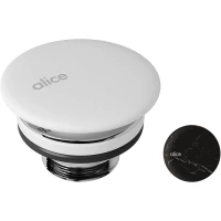 Выпуск для раковины Alice Marquinia PIL00686 универсальный, черный мрамор