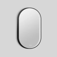 Зеркало Esbano ESMR3311FVD 50x90 см, с LED-подсветкой, сенсорным выключателем, диммером, антизапотеванием, черный матовый