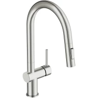 Смеситель для кухни Cersanit Brasko A64841 с выдвижным изливом, хром