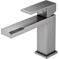 Смеситель для раковины Belz B10613-3 оружейная сталь матовый