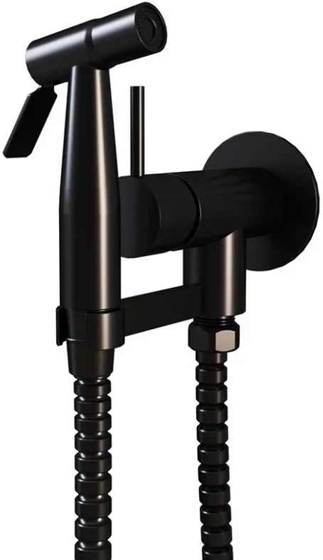 Гигиенический душ Paini Isola ISPZ442 со смесителем, черный матовый гигиенический душ paini