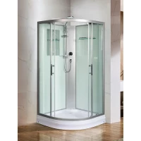 Душевая кабина WeltWasser Werra 901 10000003223 90x90x217 см, без крыши, низкий поддон, профиль матовый хром, стекло прозрачное