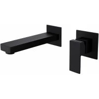 Смеситель для раковины Abber Daheim AF8212B встраиваемый, черный матовый