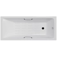 Ванна чугунная Delice Level DLR230602R-AS 170x75 см, с отверстиями под ручки, антискользящим покрытием, белый