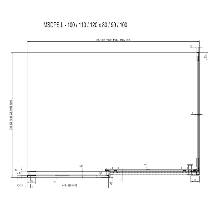 Душевой уголок Ravak Matrix MSDPS-100/100 L блестящий Transparent 0WLAAC00Z1 Душевой уголок Ravak Matrix MSDPS-100/100 L блестящий Transparent 0WLAAC00Z1