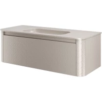 Тумба под раковину Armadi Art Voi Stonefinish Cashmere 782-120-SF-C 120 см, подвесная, кашемировый камень матовый
