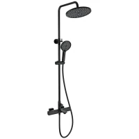 Душевая система Wonzon & Woghand Solid WW-C3011-A-MB 255 мм, с термостатом, черный матовый