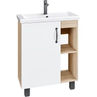 Тумба дуб сонома/белый матовый 56,6 см Grossman Флай 106001