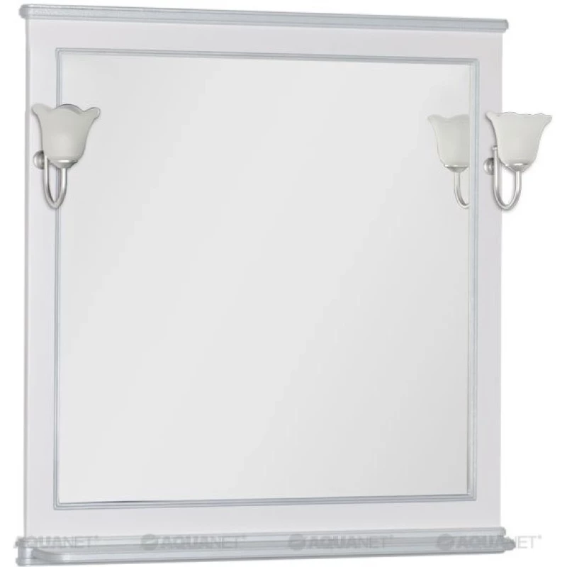 Зеркало 92,2x100 см белый/серебро Aquanet Валенса 00180040