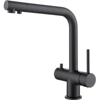 Смеситель для кухни Timo Saona 2396/03F CoolStart, с подключением к фильтру, черный матовый