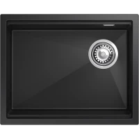 Кухонная мойка Rivelato Lino LN-554-R nero 55x44 см, черный