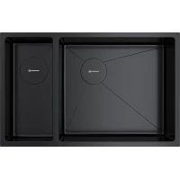 Кухонная мойка Omoikiri Taki 69-2-U/IF-GB-R Side 4993183 69,5x44 см, графит