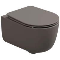 Унитаз подвесной GSG Hit HIWCSO029 безободковый, коричневый матовый