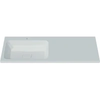Раковина Madera Kamilla 4627173210591 130x48 см L, над стиральной машиной, без кронштейнов, белый