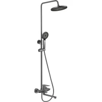 Душевая система Fmark FS8845-25Q 228 мм, со смесителем, графит