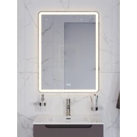 Зеркало BelBagno Marino SPC-MAR-600-800-LED-3000K-TCH-WARM 60x80 см, с LED-подсветкой, сенсорным выключателем, диммером, антизапотеванием