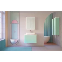 Комплект мебели бирюзовый бриз 81,4 см Jorno Pastel Pas.01.82/P/BL + Y18293 + Pas.03.60/BL