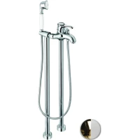 Смеситель напольный для ванны Emmevi Tiffany 600128/BO золотой/белый