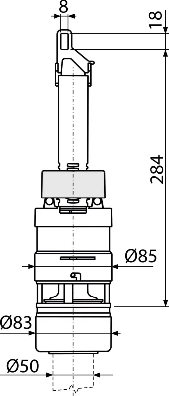 Сливной механизм для низко расположенного бачка A93 AlcaPlast A07