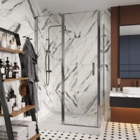 Душевой уголок Ceruttispa Victoria 120 118x88 см, профиль хром, стекло прозрачное