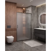 Душевая дверь Cezares Molveno MOLVENO-BF-1-120-P-GM 120 см, профиль оружейная сталь матовый, стекло текстурное