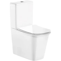 Унитаз-компакт Ceruttispa Arno CT7838 безободковый, с сиденьем микролифт, белый