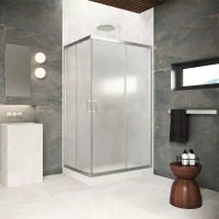 Душевой уголок Vegas Glass ZA-F Protec 110*90 04 10 110x90 см, профиль никель матовый, стекло сатин