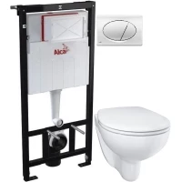 Комплект подвесной унитаз Grohe Bau Ceramic 39351000 + система инсталляции AlcaPlast AM101/1120-3:1 RU M71-0001