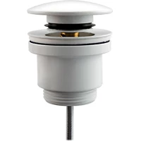 Донный клапан для раковины Frap F62-6 универсальный, белый матовый