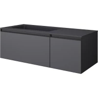 Тумба с раковиной Armadi Art Quatro Antracite 790-M2-120-A-A + 793-120-A-L 121 см L, подвесная, антрацит матовый