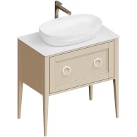 Тумба капучино матовый 80 см Kerama Marazzi Plaza Classic PL.CN.80.1+1\CAP.M