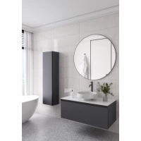 Комплект мебели Armadi Art Quatro Antracite 790-M1-100-A-A + 792-100-W + 801-CLCT + 545-100-GM 101 см, подвесной, со столешницей, антрацит матовый