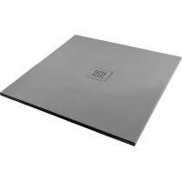 Душевой поддон Starohome Solid 1237829 80x80 см, из литьевого мрамора, квадратный, серый матовый