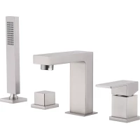 Смеситель на борт ванны Abber Daheim AF8213SP с душевым гарнитуром, сатин