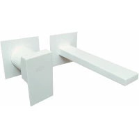 Смеситель для раковины Webert Pegaso PE830606740 встраиваемый, без донного клапана, белый матовый